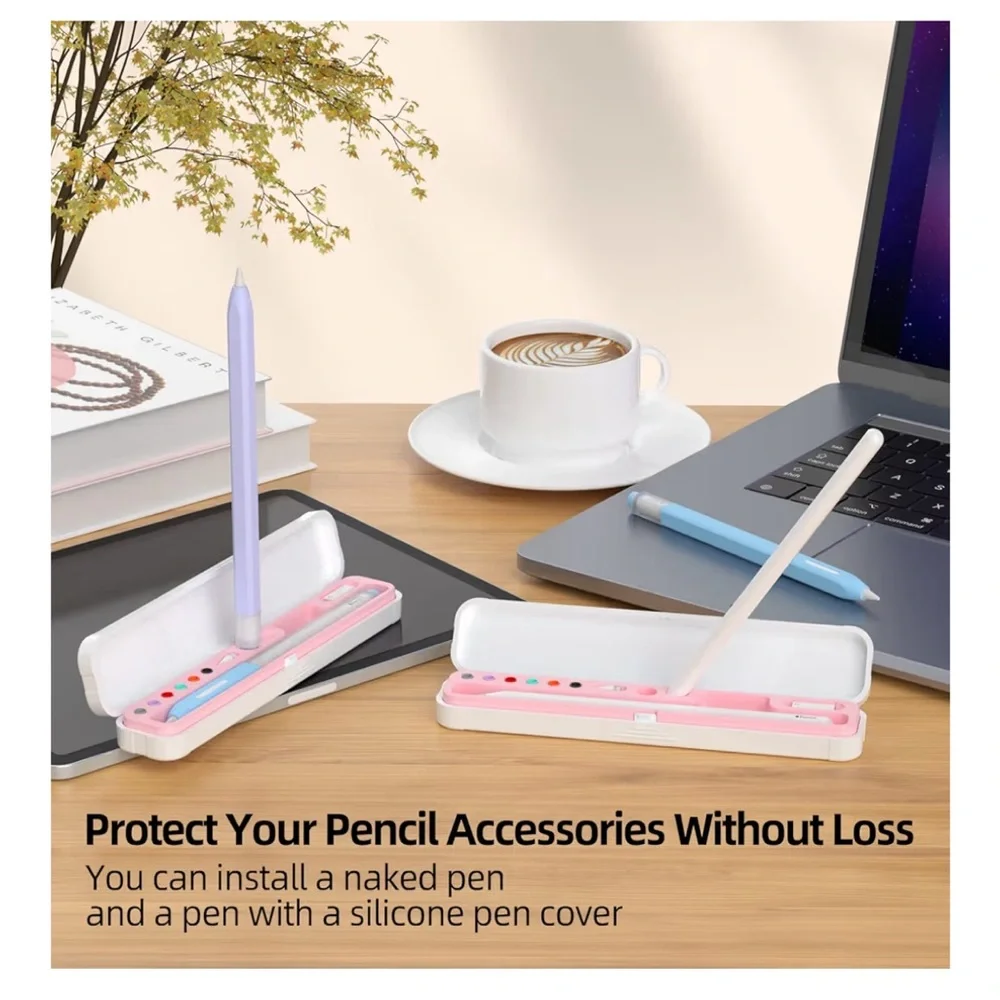 Pink Stylus Pen Case with Charging Capability